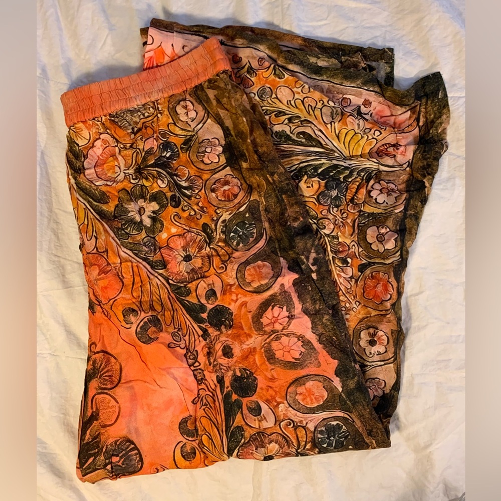 Natural Life - Fiona Palazzo Pant - Coral Floral - XL